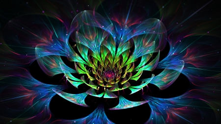 3D Lotus - lotus, art, 3d, design, flower