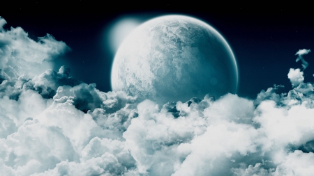 Amazing moon - moon, amazing, wonderful, cloud