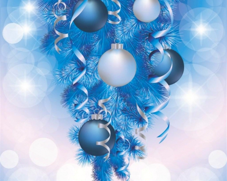 Christmas Ornaments - balls, ornaments, christmas, blue