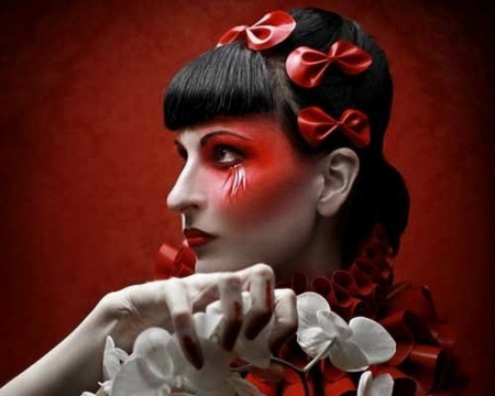 Artistic Make Up - artistic, style, woman, red, make up