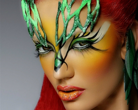 Poison Ivy - artistic, style, woman, make up, face