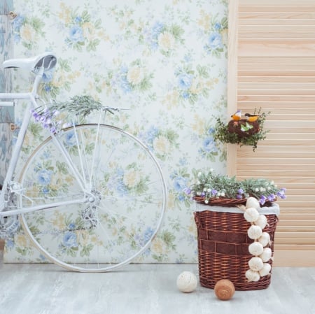 :) - abstract, flowers, bicycle, soft