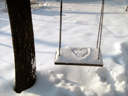 Winter Time - winter, cold, snow, heart