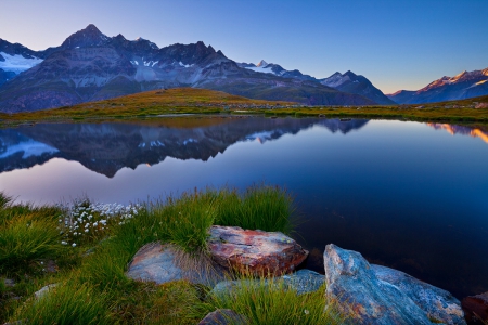 Lake - sky, lake, mountains, reflection