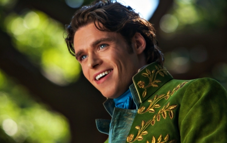 Cinderella (2015) - movie, fantasy, prince charming, cinderella, man, green, actor, disney, smile, richard madden