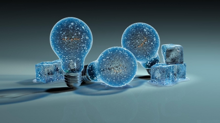 Ice bulb - HD, backround, 3D, wallpaper