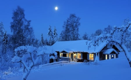 Country House - winter, country house, dalarna, sweden