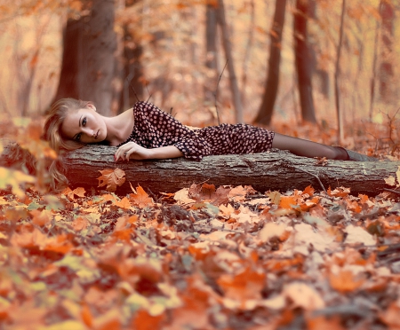 Golden Time - lady, photography, model, autumn