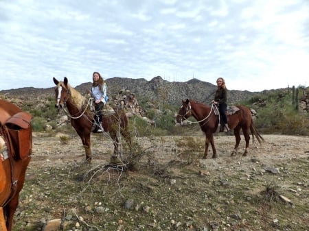 Home On The Range - women, fun, western, females, girls, style, Cowgirls, horses, ranch, riding