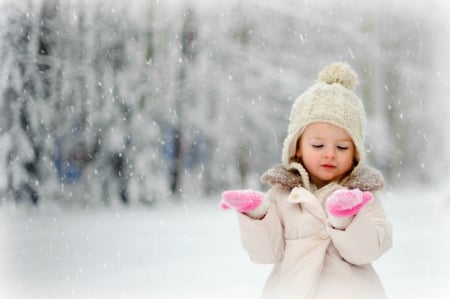 Let it Snow ♥ - winter, snowflakes, beautiful, photography, snow, girl, lovely, sweet, snowflake, cute, adorable