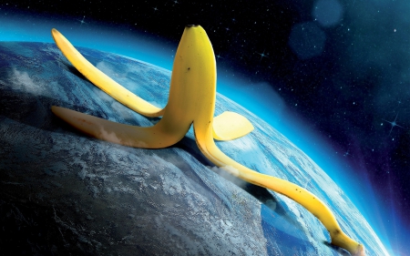 bananaman - banana, earth, peel, bananaman