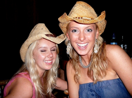 Party Cowgirls - women, style, fun, girls, female, cowgirl, cowgirls, hats, western, pretty smile, blondes, dress