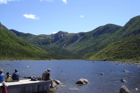 Lac de Gaspesie, Quebec - quebec, sky, lake, gaspesie, mountain, lago, lac, canada, montagne, ciel