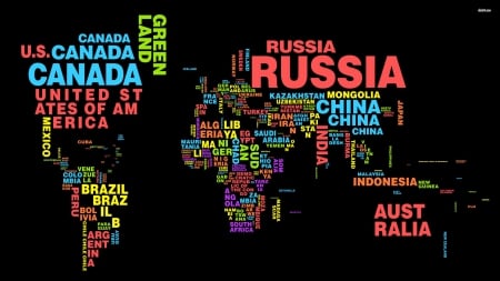 world map typography - map, typography, country, world