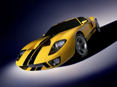 ford gt40 concept - ford, yellow, sporty, concept