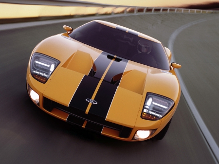 ford gt40 concept - ford, yellow, sporty, concept