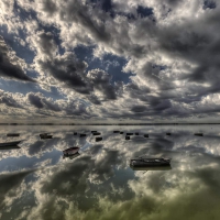 clouds reflections