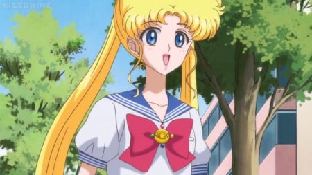 Usagi - nice, female, smiling, usagi, blond, twintail, anime girl, blond hair, tsukino, pretty, blonde hair, anime, twin tail, tsukino usagi, girl, long hair, lovely, sailor moon, twin tails, sweet, sailormoon, smile, happy, blonde