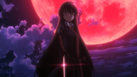 Akame - red moon, evil, sword, akame