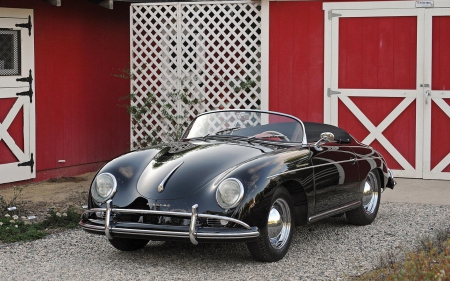 1956 Porsche 356 Covertible - Car, 1956, Porsche, Black