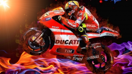 Ducati - Racing, Motorcycle, Wheelie, Ducati