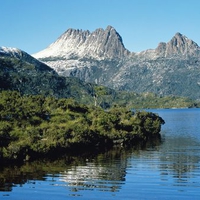 dove lake at cradle mountain tasmania australia