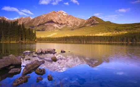 Lake reflection - landscap, nature, sky