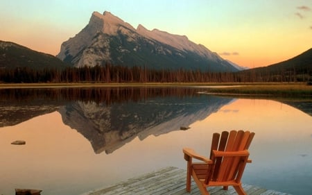 Lake reflection - landscap, nature, sky