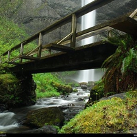 Bridge and Waterfall