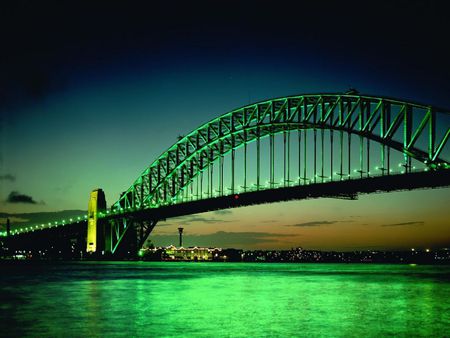 Green Tinged Harbour Bridge - green tinge, sydney harbour bridge, ocean