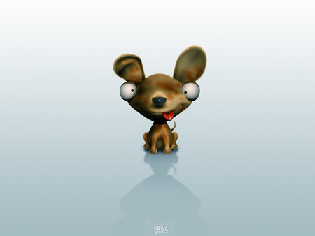 funny dog - 3d, animals