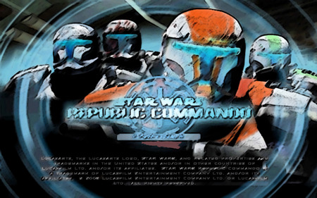 Republic Commando Effected - star wars, main, wars, drawing, pencil, widescreen, painting, lucasarts, star, menu, commando, republic, awesome, video games, effect