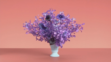 Purple bouquet - purple, flowers