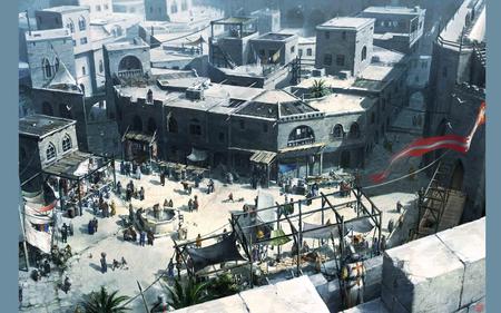 Market - widescreen, concept, assassins creed, artwork, road, wds, market