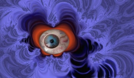 Alien Eye fractal - monster, eyeball, alien, fractals, fractal