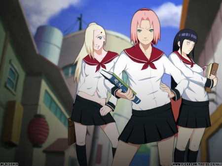 Konoha Student - girls, sakura, ino, hinata, anime, student