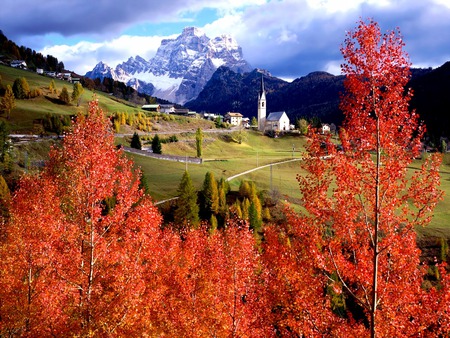 Church in the Mountains - wilderness, forest, mountains, nature