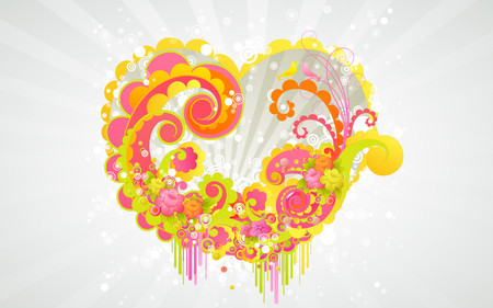 Love Vector Heart - love, swirls, heart