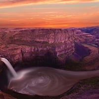 Mountains and Waterfall