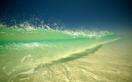 Green Wave - beach, surf, green wave