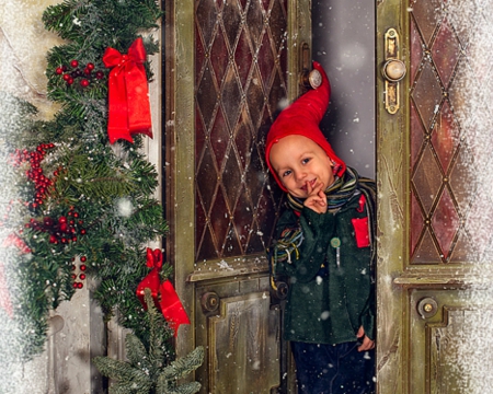 Merry Christmas - door, socks, kid, christmas