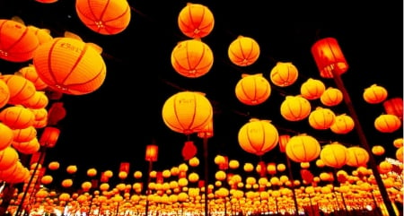 Chinese Lanterns - decors, yellow, orange, new year