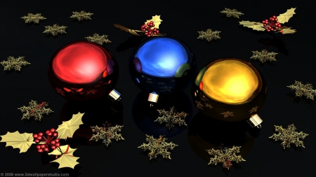 Lovely XMas Decors - orange, black, yellow, blue