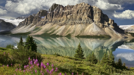 Amazing Nature - mountains, trees, clouds, river