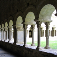 Romanesque cloister Cathedral of Girona Spain