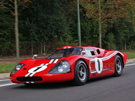 1967 ford gt40 - ford, sporty, car, red