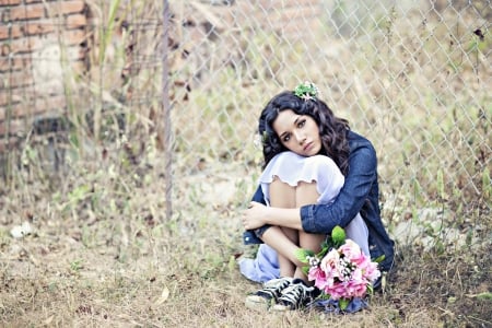 Sweet Girl - beauty, girl, mood, flowers, sweetness