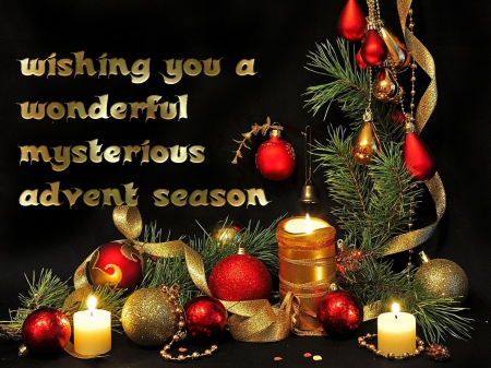 Greetings for advent - christmas, holiday, advent, candle, greeting, xmas