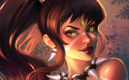 Nidalee - redhead, nidalee, game, girl, the bestial huntress, fantasy, moba