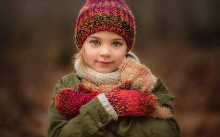 ♥ - portrait, hat, girl, toy